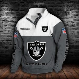 Las Vegas Raiders Double Breasted Stand Collar Hoodie