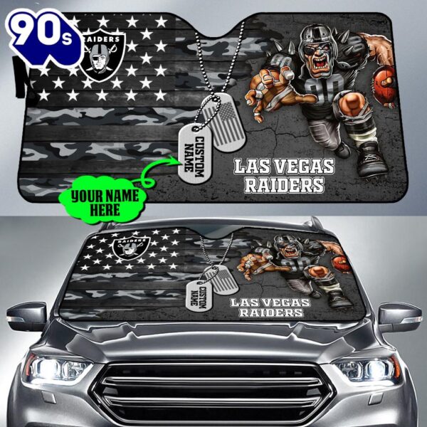 Las Vegas Raiders NFL Car Sun Shade For Fans