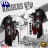 Las Vegas Raiders NFL Game Day Grateful Dead Baseball Jersey Shirt, Trending NFL Jersey
