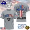 Las Vegas Raiders NFL God America 250 Years 2026 Unisex T-Shirt