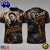 Las Vegas Raiders NFL Michael Myers Sunday Nightmares Horror Halloween 3D T Shirt, NFL Trending Shirt