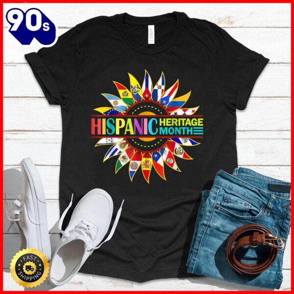 Halloween 2025  Latino Countries Flag Kids Women Men Hispanic Heritage Month T-Shirt