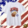 LeBron James 23 Philadelphia 76ers On Fire Hoop T Shirt, Viral 2D Graphic Tee
