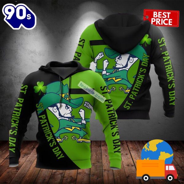 Leprechaun Chipi St Patrick Day Green 3D Zip Up Hoodie 2025