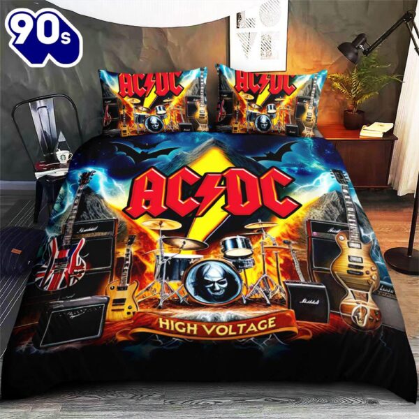 Let Rock ACDC Red Art Bedding Set Decor Home