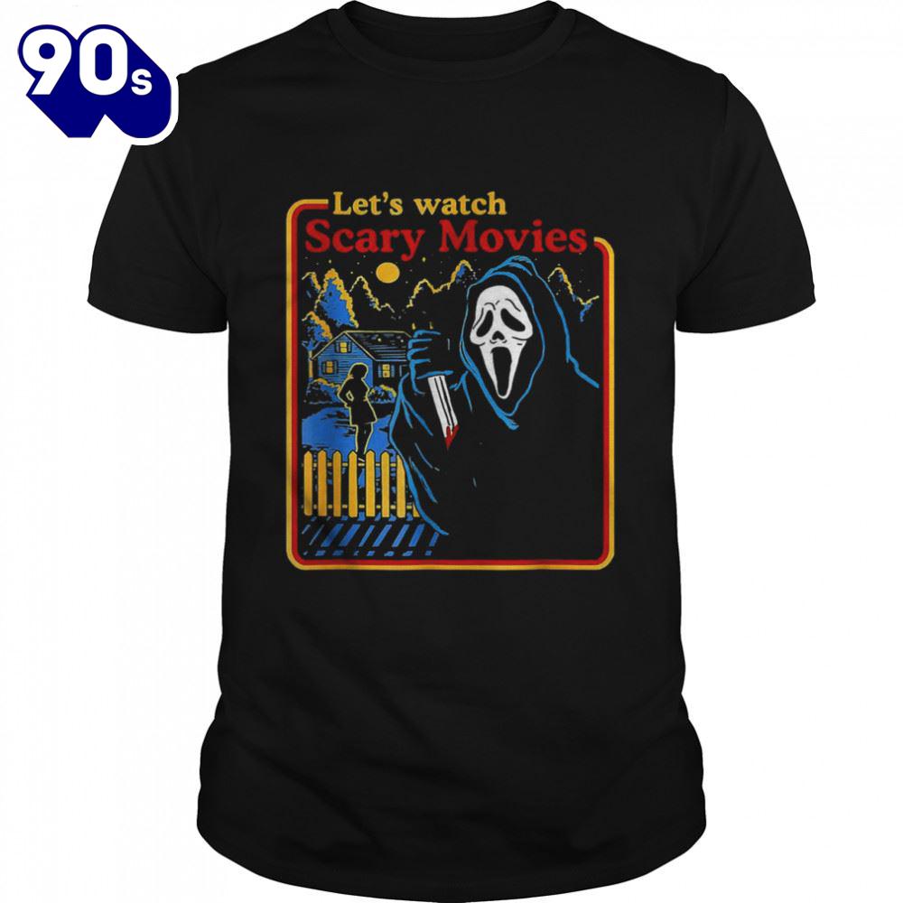 Lets Watch Scary Movies Scream Horror 2024 Halloween Shirts Lets Watch Scary Movies Scream Horror 2024 Halloween Shirts