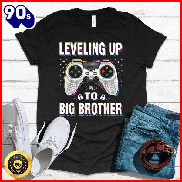 Halloween 2025  Leveling Up To Big Brother 2024 Funny Gamer Boys Kids Men T-Shirt