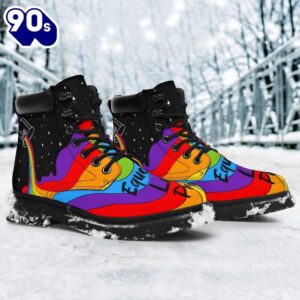 LGBT Leather Boots Shoes Equality Love Pride Amazing Gift Idea