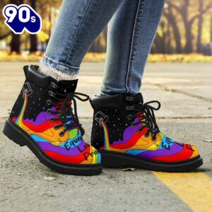 LGBT Leather Boots Shoes Equality Love Pride Amazing Gift Idea