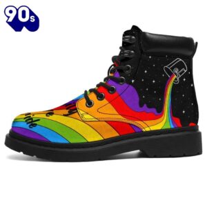 LGBT Leather Boots Shoes Equality Love Pride Amazing Gift Idea