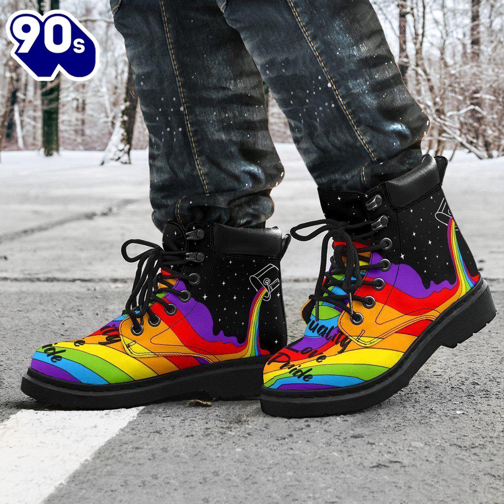 LGBT Leather Boots Shoes Equality Love Pride Amazing Gift Idea LGBT Leather Boots Shoes Equality Love Pride Amazing Gift Idea