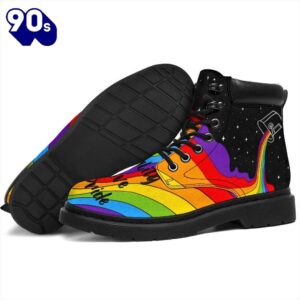 LGBT Leather Boots Shoes Equality Love Pride Amazing Gift Idea