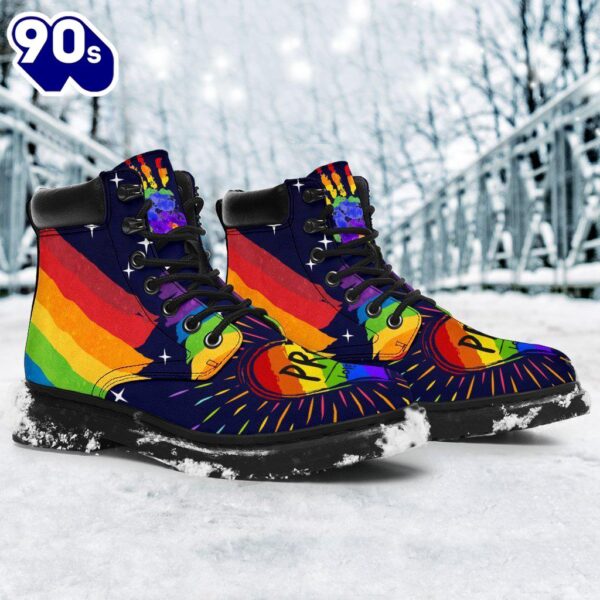 LGBT Pride Leather Boots Timbs Custom Shoes Gift Idea