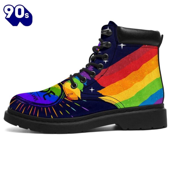 LGBT Pride Leather Boots Timbs Custom Shoes Gift Idea