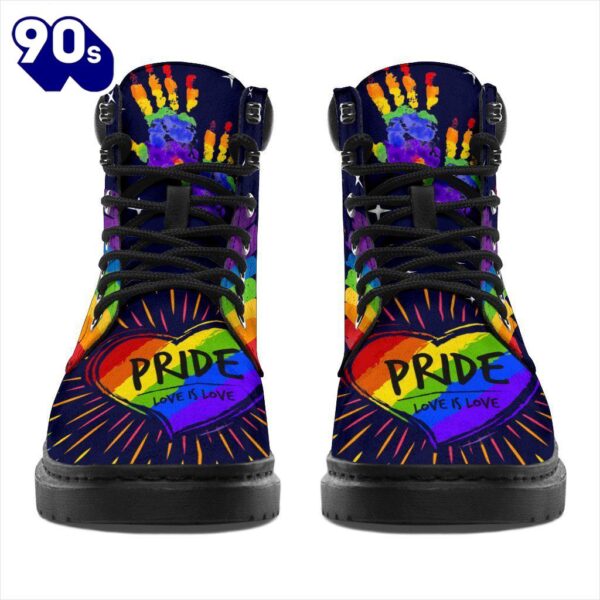 LGBT Pride Leather Boots Timbs Custom Shoes Gift Idea