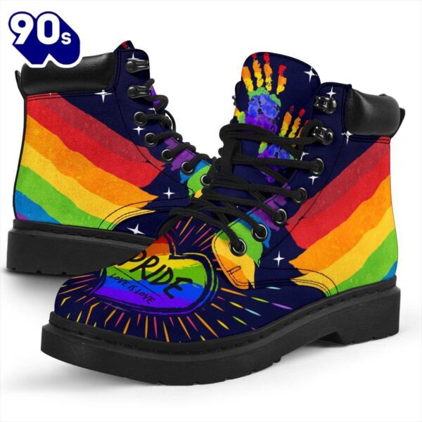 LGBT Pride Leather Boots Timbs Custom Shoes Gift Idea