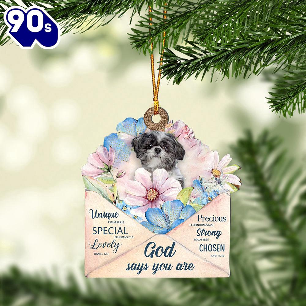 Lhasa-Apso God Says You Ornament, Gift For Christmas Lhasa-Apso God Says You Ornament, Gift For Christmas
