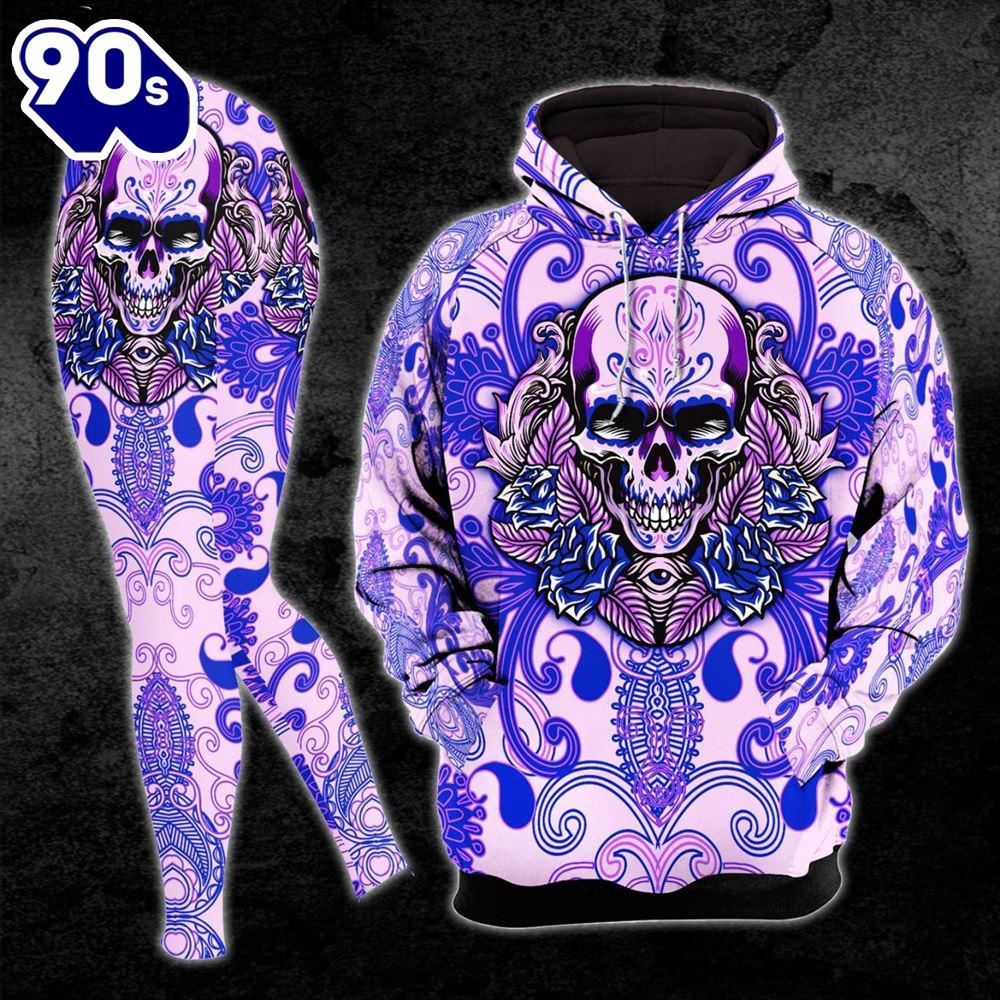 Light Purple Ancient Skull Combo Hoodie And Leggings Light Purple Ancient Skull Combo Hoodie And Leggings