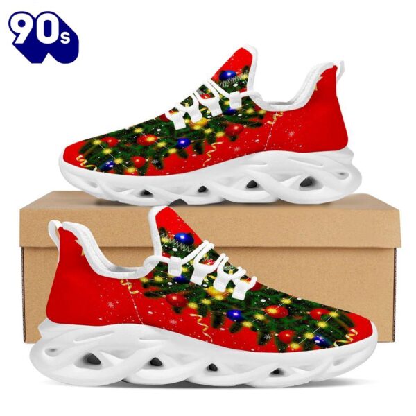 Lights Christmas Tree Print White Max Soul Shoes