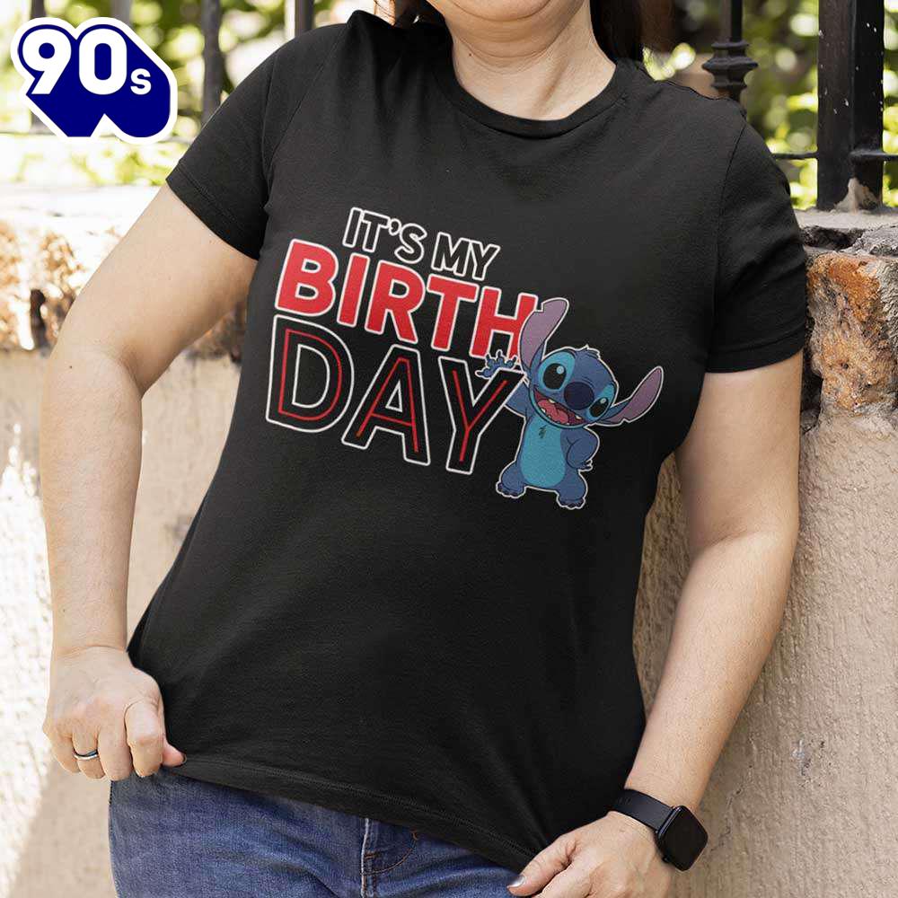 Lilo & Stitch Happy Birthday T-Shirt Disney Gift Summer Lilo & Stitch Happy Birthday T-Shirt Disney Gift Summer