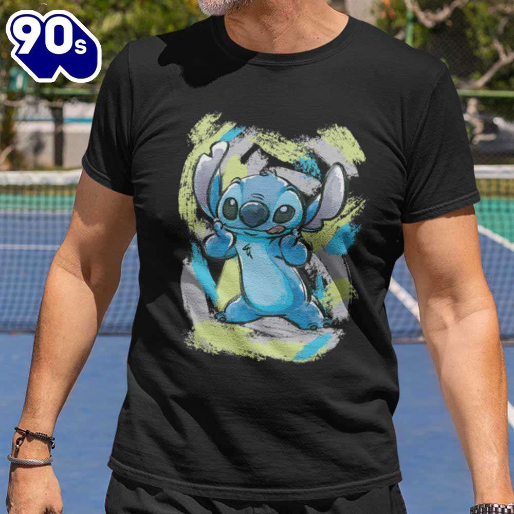 Lilo & Stitch Watercolor Brushstrokes T-Shirt Disney Gift Summer Lilo & Stitch Watercolor Brushstrokes T-Shirt Disney Gift Summer