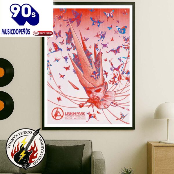 Linkin Park From Zero World Tour 2025 Music Poster Art By James Jean On September 24th Canvas