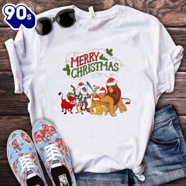 Lion King Disney Merry Christmas Tee Shirt-Animal Kingdom Christmas Shirt Gift Xmas