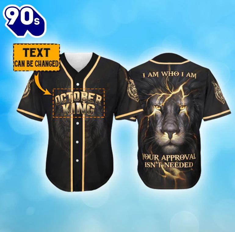 Lion Who I Am Custom Baseball Jersey Gift Christmas Lion Who I Am Custom Baseball Jersey Gift Christmas