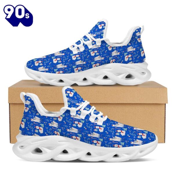 Llama Christmas Print Pattern White Max Soul Shoes