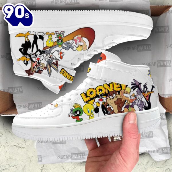 Looney Tunes High Top Air Force Shoes Characters For Cartoon Fans