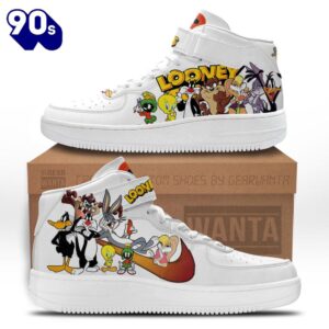 Looney Tunes High Top Air Force Shoes Characters For Cartoon Fans