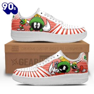 Looney Tunes Marvin Air Sneakers Custom 2 Looney Tunes Marvin Air Sneakers Custom