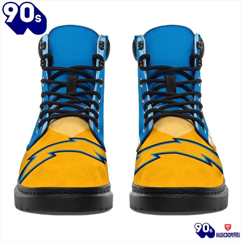Los Angeles Chargers All Season Boots Casual Shoes Vegan Leather Custom Boot Shoes Los Angeles Chargers All Season Boots Casual Shoes Vegan Leather Custom Boot Shoes