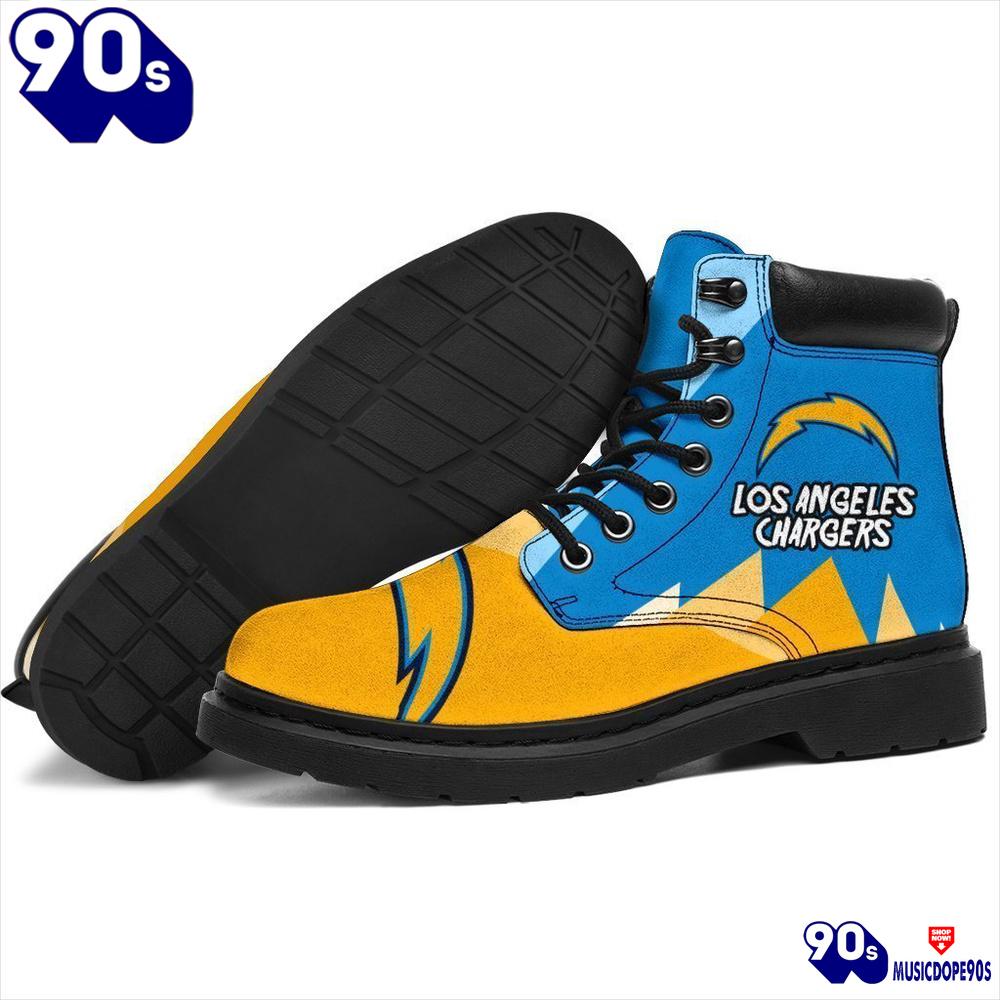 Los Angeles Chargers All Season Boots Casual Shoes Vegan Leather Custom Boot Shoes Los Angeles Chargers All Season Boots Casual Shoes Vegan Leather Custom Boot Shoes