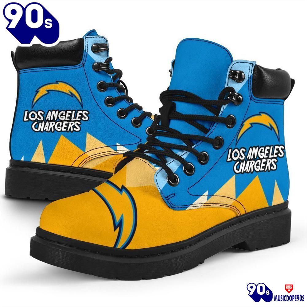Los Angeles Chargers All Season Boots Casual Shoes Vegan Leather Custom Boot Shoes Los Angeles Chargers All Season Boots Casual Shoes Vegan Leather Custom Boot Shoes