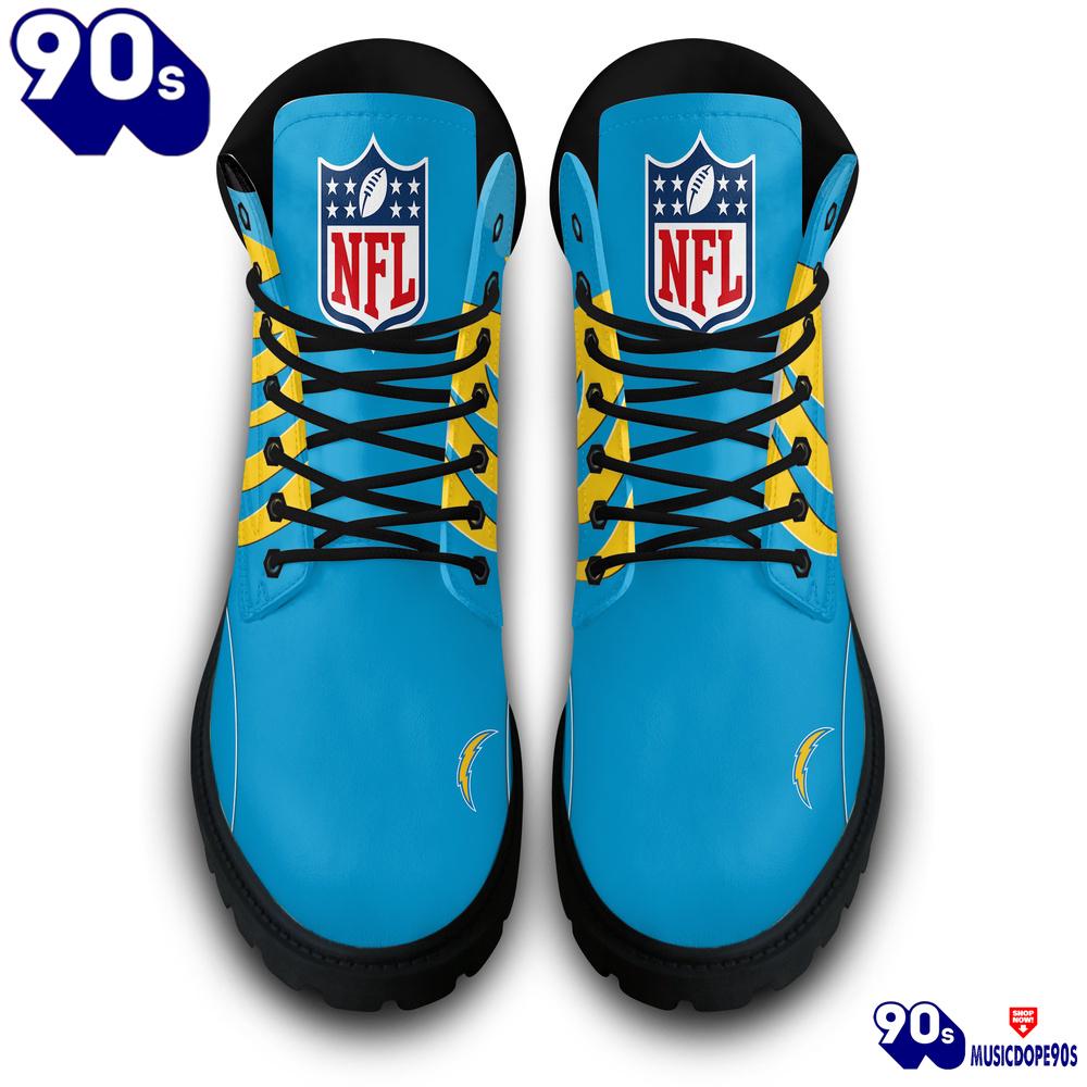 Los Angeles Chargers Custom Boots Shoes Idea Gift For Fan Los Angeles Chargers Custom Boots Shoes Idea Gift For Fan