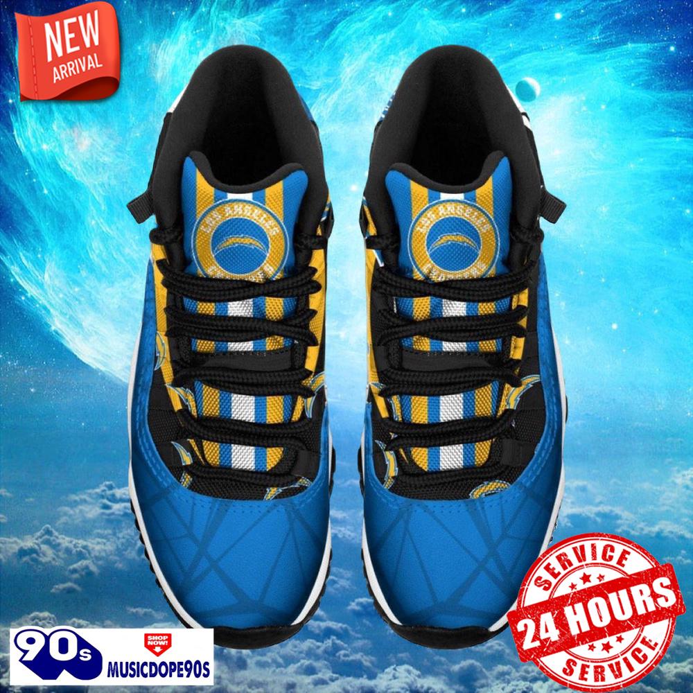 Los Angeles Chargers NFL Air Jordan 11 Sneakers Shoes Gift For Fans Los Angeles Chargers NFL Air Jordan 11 Sneakers Shoes Gift For Fans
