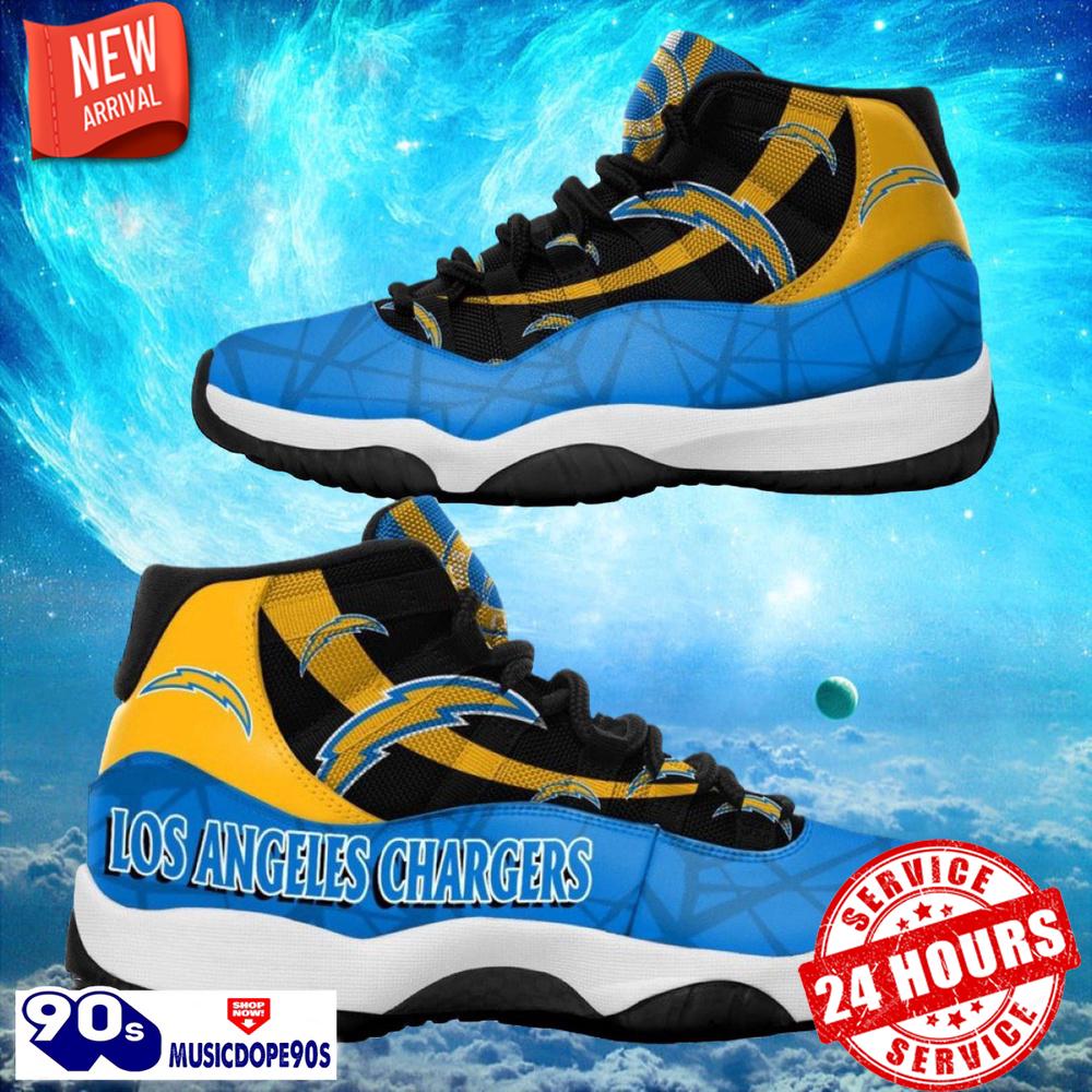 Los Angeles Chargers NFL Air Jordan 11 Sneakers Shoes Gift For Fans Los Angeles Chargers NFL Air Jordan 11 Sneakers Shoes Gift For Fans