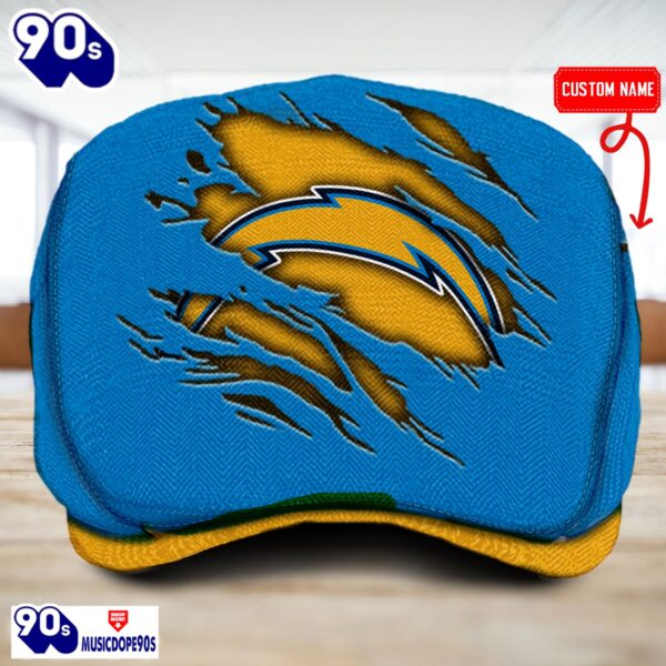 Los Angeles Chargers NFL Basic Design Personalized Jeff Cap