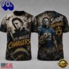 Los Angeles Chargers NFL Michael Myers Sunday Nightmares Horror Halloween 3D T Shirt, NFL Trending Shirt