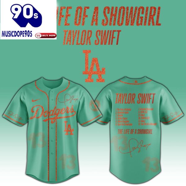Los Angeles Dodgers Taylor Swift 2025 The Life Of A Showgirl 12th Album Baseball Jersey