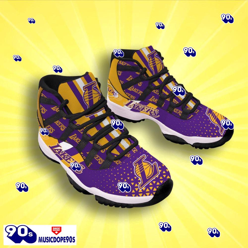 Los Angeles Lakers Basketball Team Air Jordan 11 Best Sneakers For Men Women Fans Los Angeles Lakers Basketball Team Air Jordan 11 Best Sneakers For Men Women Fans