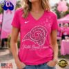 Los Angeles Rams 2026 NFL Tackle Breast Cancer V neck T Shirt, NFL Fan V Neck Shirt
