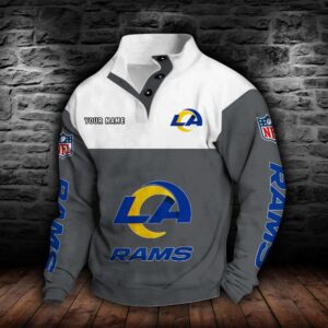 Los Angeles Rams Double Breasted Stand Collar Hoodie