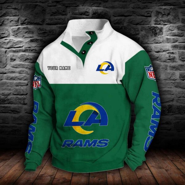 Los Angeles Rams Double Breasted Stand Collar Hoodie