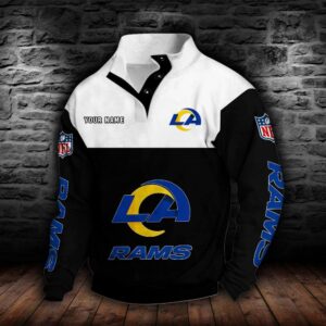 Los Angeles Rams Double Breasted Stand Collar Hoodie