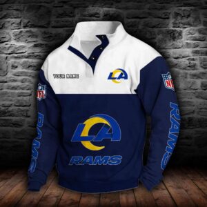Los Angeles Rams Double Breasted Stand Collar Hoodie
