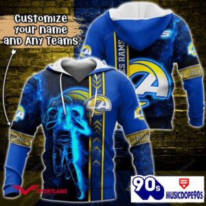 Los Angeles Rams NFL Custom Name 3D Hoodie Teams Shirt For Fans