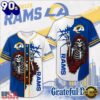 Los Angeles Rams NFL Game Day Grateful Dead Baseball Jersey Shirt, Trending NFL Jersey