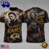 Los Angeles Rams NFL Michael Myers Sunday Nightmares Horror Halloween 3D T Shirt, NFL Trending Shirt